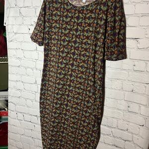 LuLaRoe Multicolor Patterned Dress